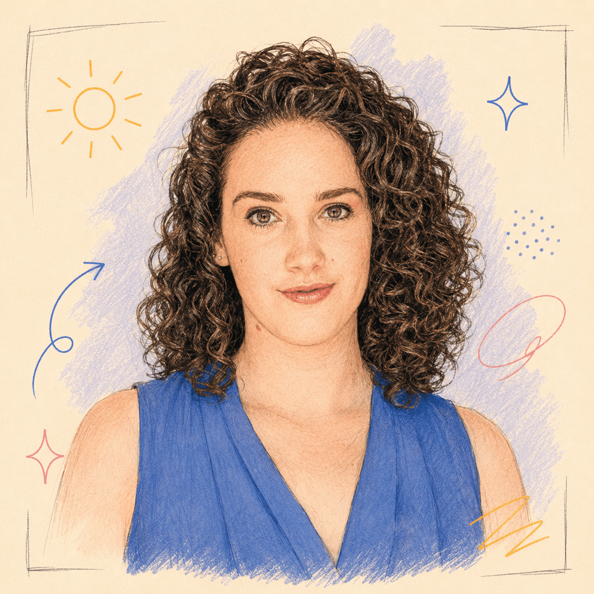 Illustrated portrait of Julia Reese
