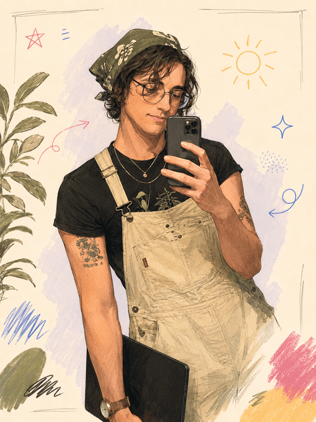 Illustrated portrait of Ren Lovejoy