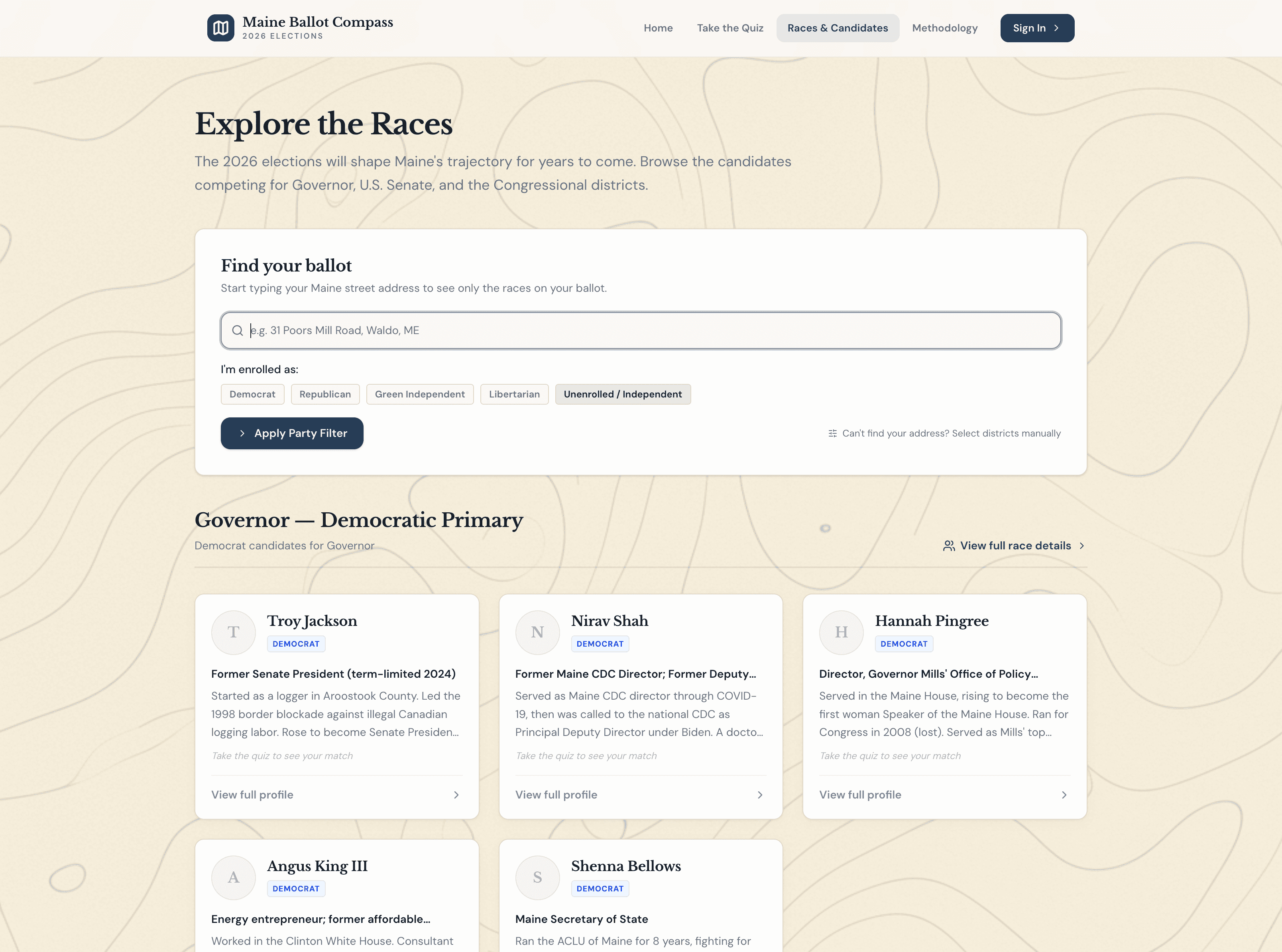 The Ballot Compass address-based ballot filter